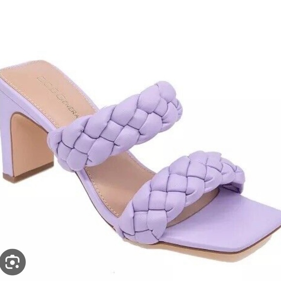 BCBGeneration Purple Braided Heel Sandals - Picture 2 of 6